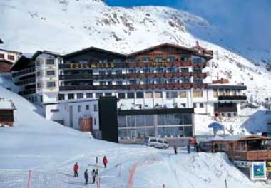 Italský hotel Edelweiss v zimě