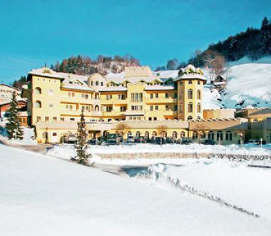 Rakouský hotel Ferienschlössl v zimě